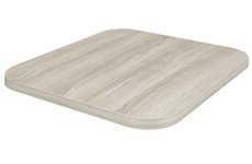 Rectangular worktop with rounded corners